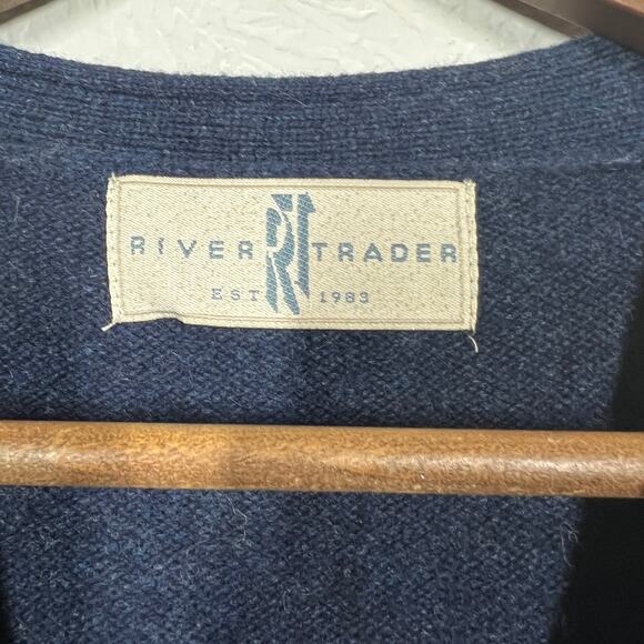 Vintage River Trader Collegiate Sweater Vest Cardigan Button - M - Picture 5 of 6